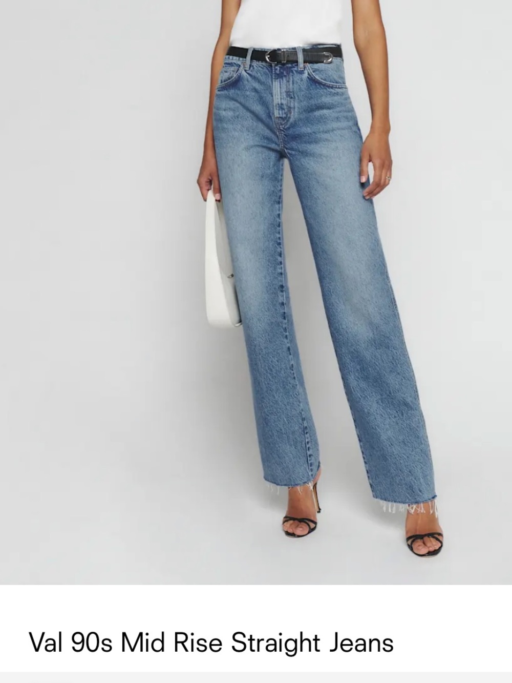 Reformation Light Blue Straight Leg Jeans
